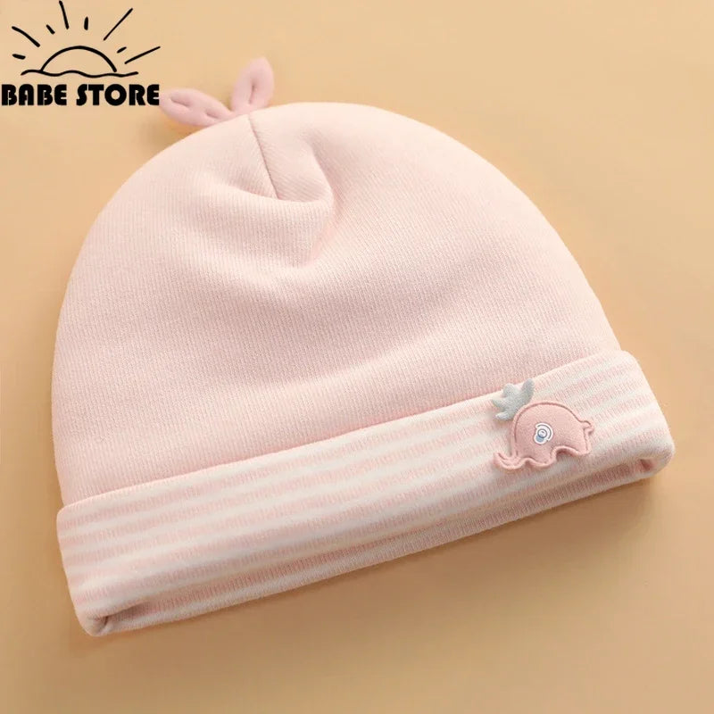 Baby Hats Newborn Beanie Winter Warm Thicker Cotton Soft Elastic Baby Cap