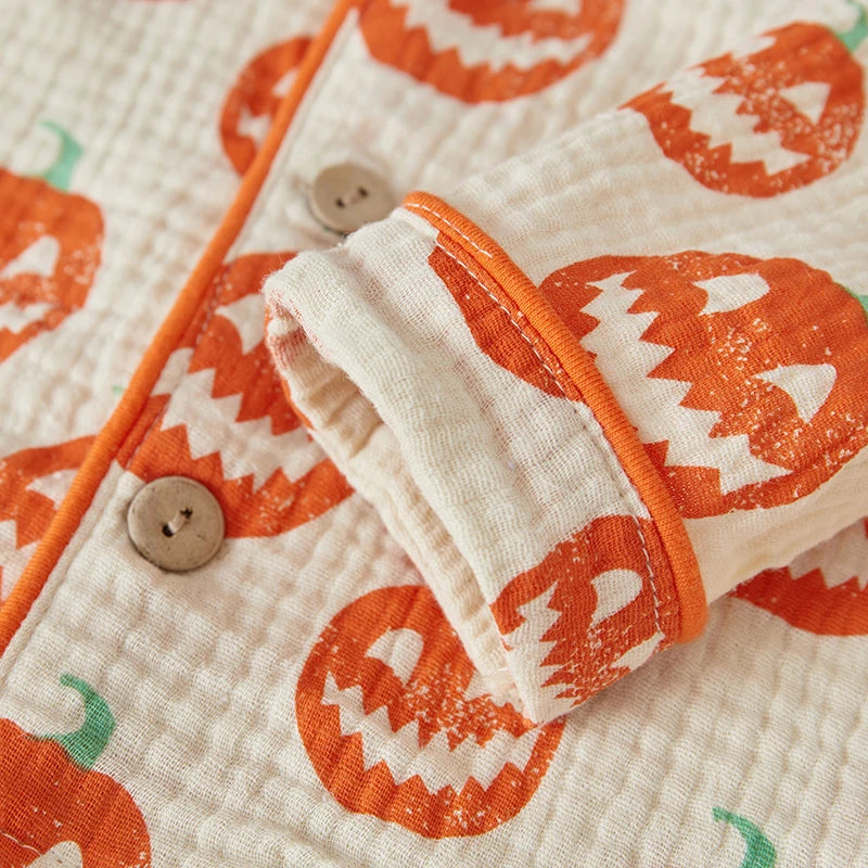 Baby Halloween Sleepwear Pumpkin Print Tops + Pants