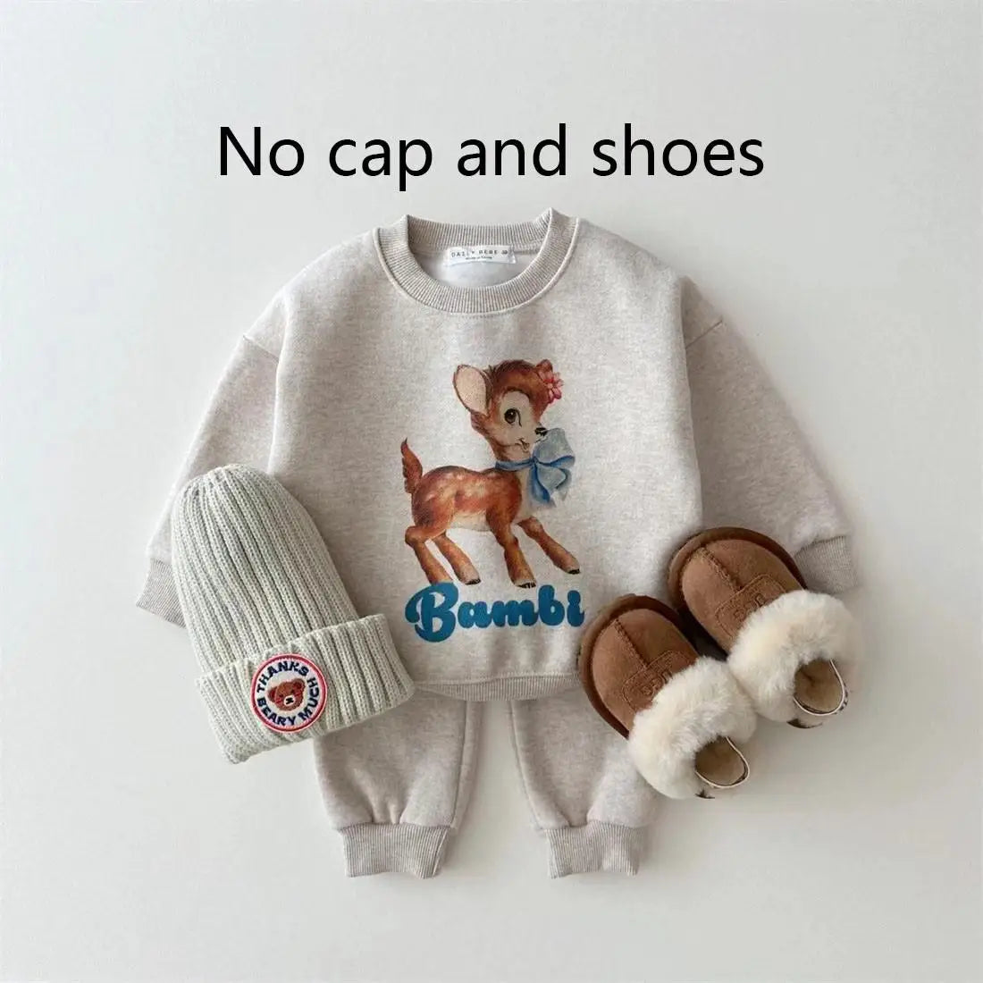 Boy Girl Baby Cartoon Long Sleeve Tops+Casual Pants 2pcs Sweatshirt Set