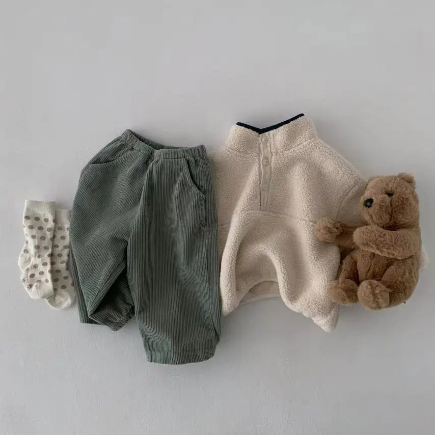 Baby Loose Trousers Solid Infant Boy/Girl Corduroy Casual Pants