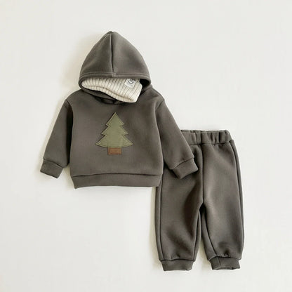 Christmas Tree Boys/Girls Thickening Plush Winter Warm Cotton Coat Suit