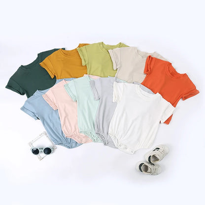 Newborn Boys Girls Clothing Casual Bamboo Fiber Rompers 3-24M Infnat Baby Jumpsuit