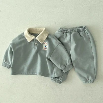 Baby Clothes Set Solid Children Sweatshirt+Trousers 2pcs Pants Suit