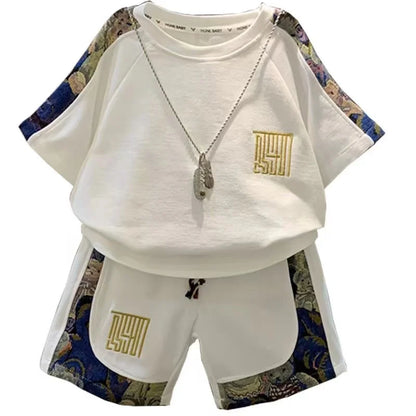 Baby Boys Clothes Pullover T-Shirt+Shorts 2pcs Kids Cartoon Sport Outfit