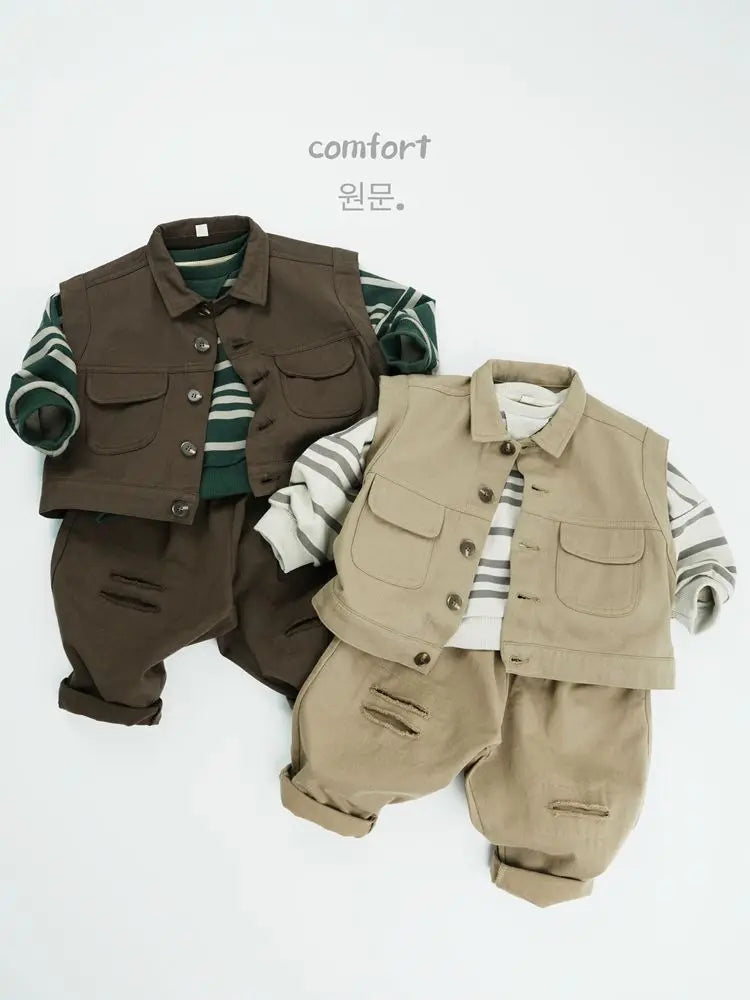 Children Casual Pants Fashion Boys Girls Ripped Harem Pants Solid Baby Loose Trousers