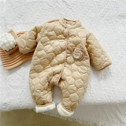 Winter Baby Romper Boy One Piece Clothes Cotton-Padded Girl's Climbing Clothes