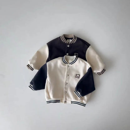 Baby Boys Baseball Uniform Jacket Infant Girl Casual Coat Toddler Children Clothes