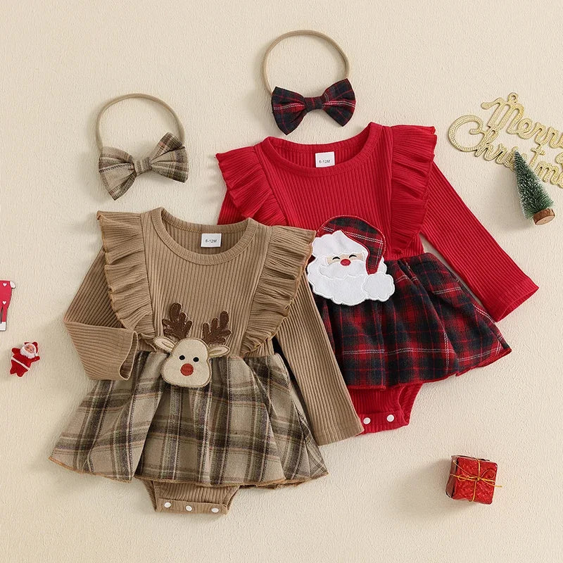 Baby Girls Christmas Rompers