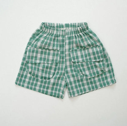 Baby Boy Plaid Short Pants All-match Cotton Comfortable Loose Kid Girl Shorts