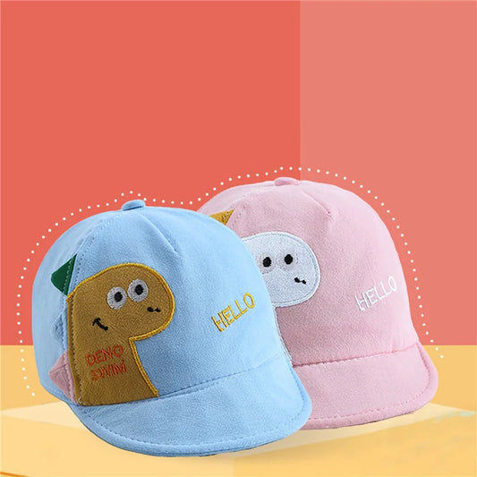 Boys Baseball Hats Cartoon Animal Pattern Peaked Cap Sun Protection Cap