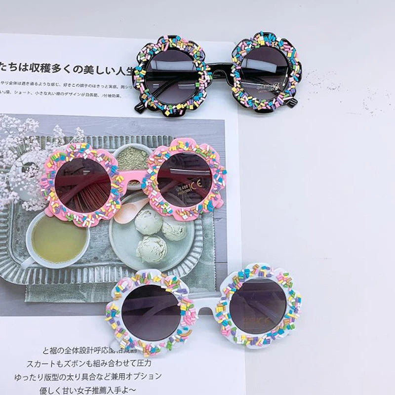 Cute DIY Flower Shaped UV400 Protection Glasses forGirls