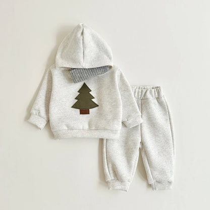 Christmas Tree Boys/Girls Thickening Plush Winter Warm Cotton Coat Suit