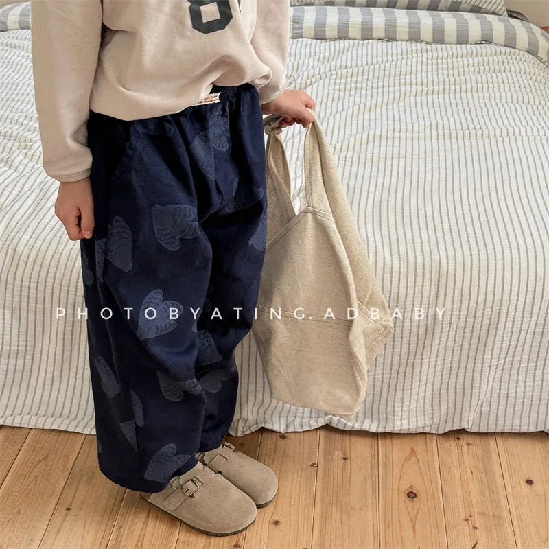 New Children Loose Trousers Girls/Boys Fashion Print Harem Pants