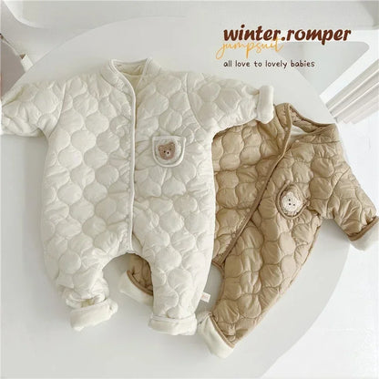 Winter Baby Romper Boy One Piece Clothes Cotton-Padded Girl's Climbing Clothes