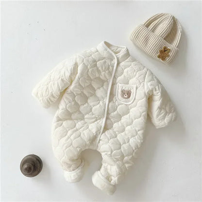 Winter Baby Romper Boy One Piece Clothes Cotton-Padded Girl's Climbing Clothes