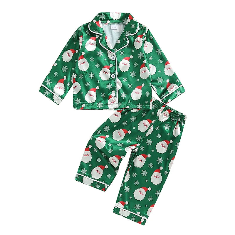 Boy Girl Christmas Pajamas Set