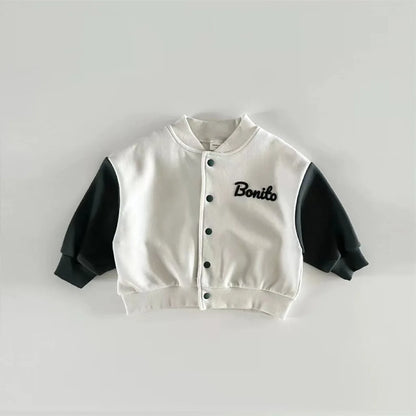 Baby Letter Print Coat Kids Boys Jacket Children Baseball Uniform Infant Girl Coat