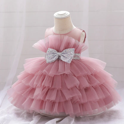 Birthday Baby Girl Party Dress Baptism Infant Christening Gown