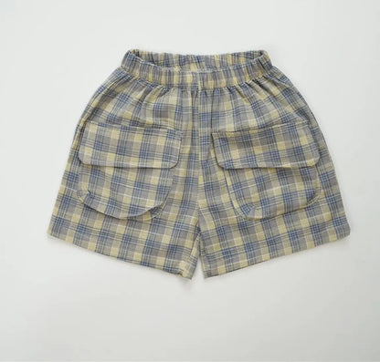 Baby Boy Plaid Short Pants All-match Cotton Comfortable Loose Kid Girl Shorts