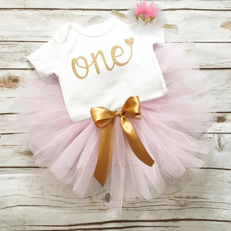 Baby Girl Dress Unicorn Party Tutu Girls Dress Newborn Baby Girls 1st Birthday Outfits