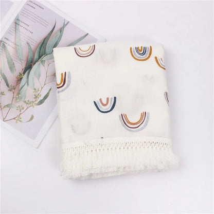 100% Cotton Baby Blankets Newborn for Boys Girls Muslin Swaddle Blankets Flower Print Bedding Quilt Swaddle
