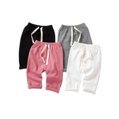 Baby Boy Girl Pants Newborn Cotton Ribbed Leggings Kid Clothes