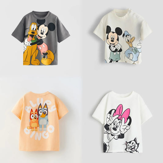 Summer New Tees Boys Printing Cute TShirt Casual Loose Trendy Costume