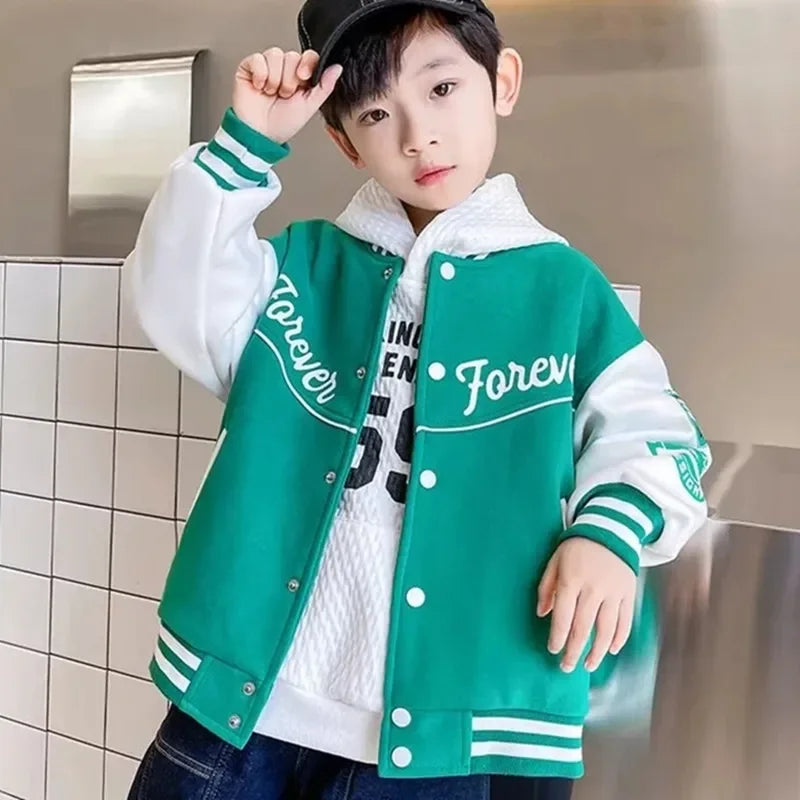 Baseball Suit Quilted Coats Cotton Jacket for girls