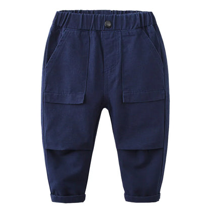 Spring Autumn Slacks For Children Boys Micro-elastic Soft Cotton Baby Boy Pants