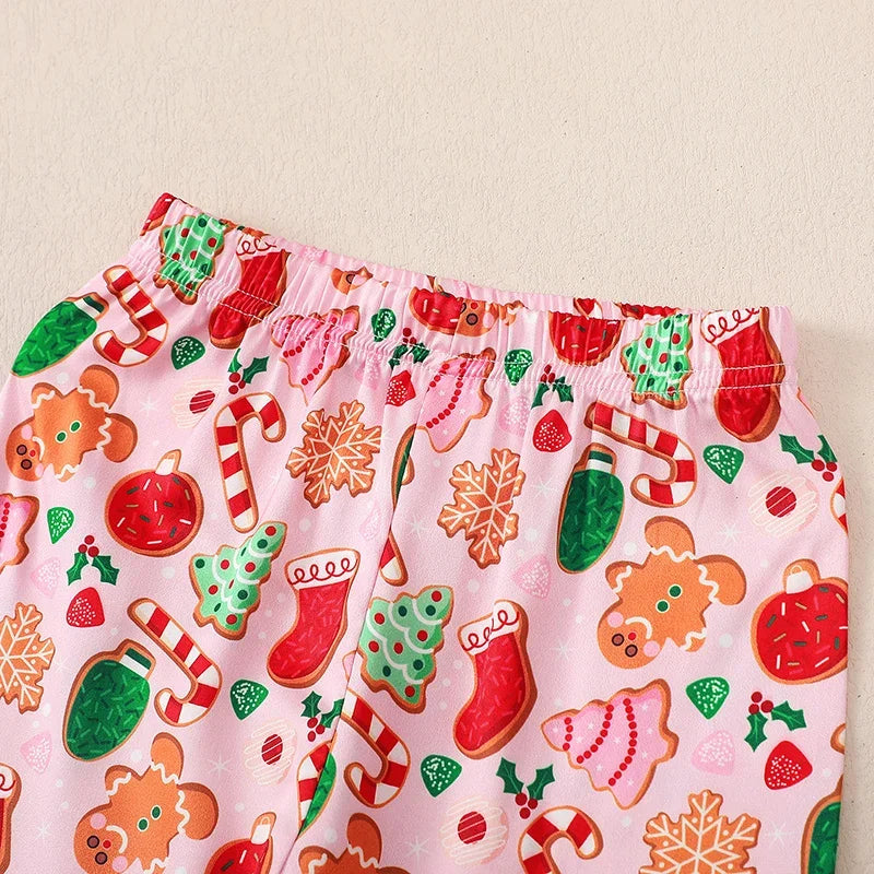 Boy Girl Christmas Silk Pajamas Set