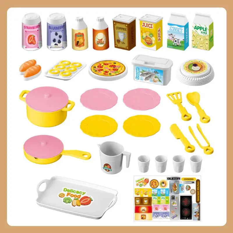 Kitchen Play Set Role Playing Game Cooking Playset interactive fun and Educational toy