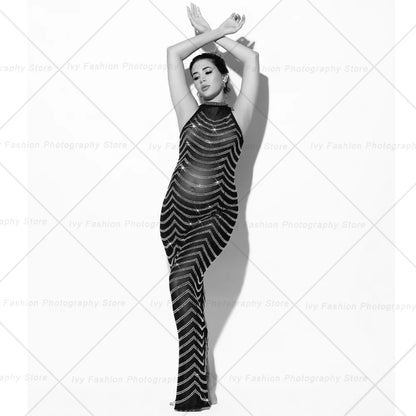 Sexy Maternity Photography Props Long Dress  Baby Showers Maxi Gown For Pregnant Women