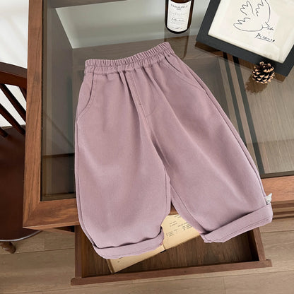 New Baby Loose Trousers Solid Infant Girl Casual Pants Kids Boys Straight Pants