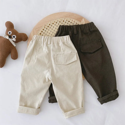 Baby  Boys Cotton Pants High Waist Straight Jeans