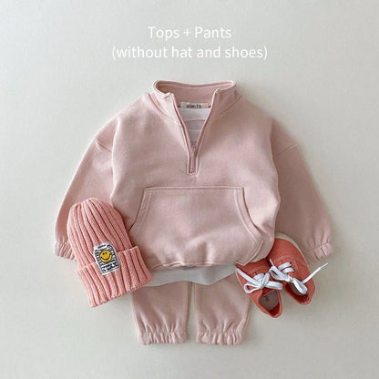 Baby Girls Sets Tracksuits Letter Hoodies Jacket+Pants 2Pcs Boys Sets