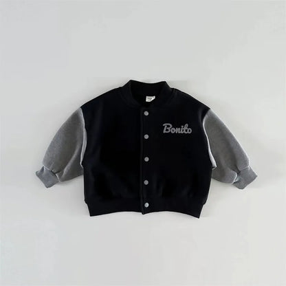 Baby Letter Print Coat Kids Boys Jacket Children Baseball Uniform Infant Girl Coat