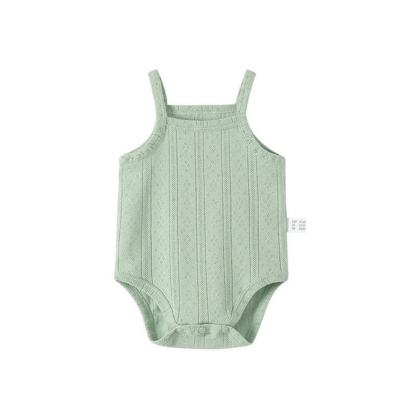 Newborn sling Baby Girl Solid Clothes Knitted sling Soft sleeveless Babies Vest