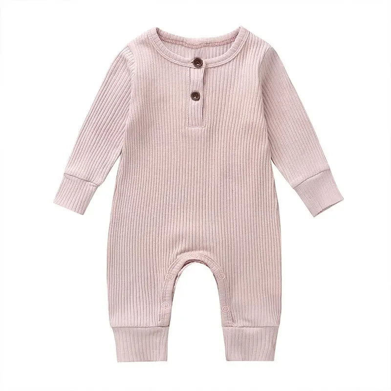 Baby Boys Girls Romper Playsuit Overalls Cotton Long Sleeve Baby Jumpsuit