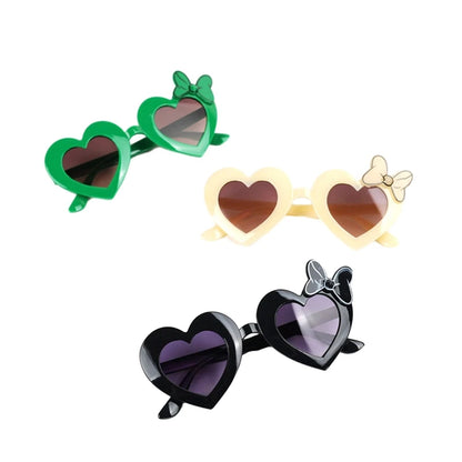 Girls Sunglasses, Anti-UV Heart Shape Bow Cute Sunglasses,