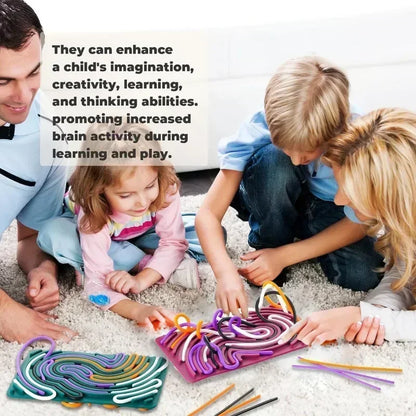 Sensory Activity Board Fidget Toy Silicone 2 in1 Double-Sided Design for Idea ADHD Stress Relief Toy