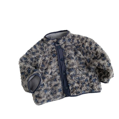 Boys And Girls Fashion Soft Warm Clothes Leopard print Outerwear Coat