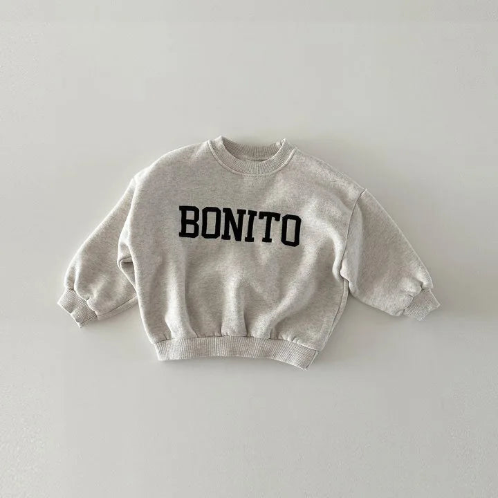 New Children Fleece Sweatshirt Letter Embroidery Baby Boys/Girls Casual Sweatshirt