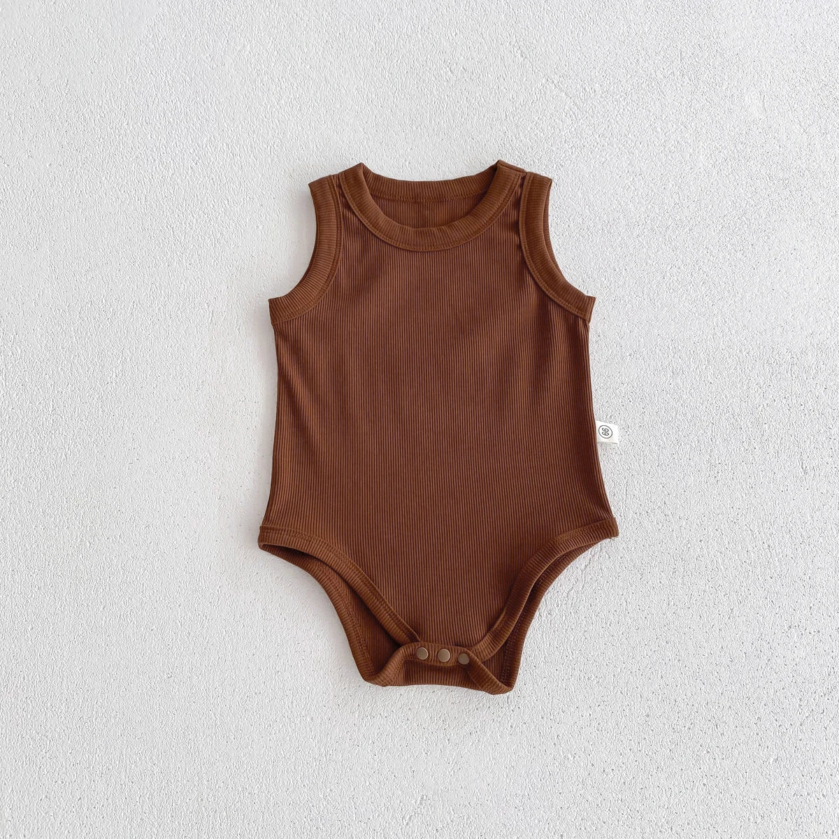 Baby Boys Girls Jumpsuit Cotton Plain Infant Sleeveless Romper