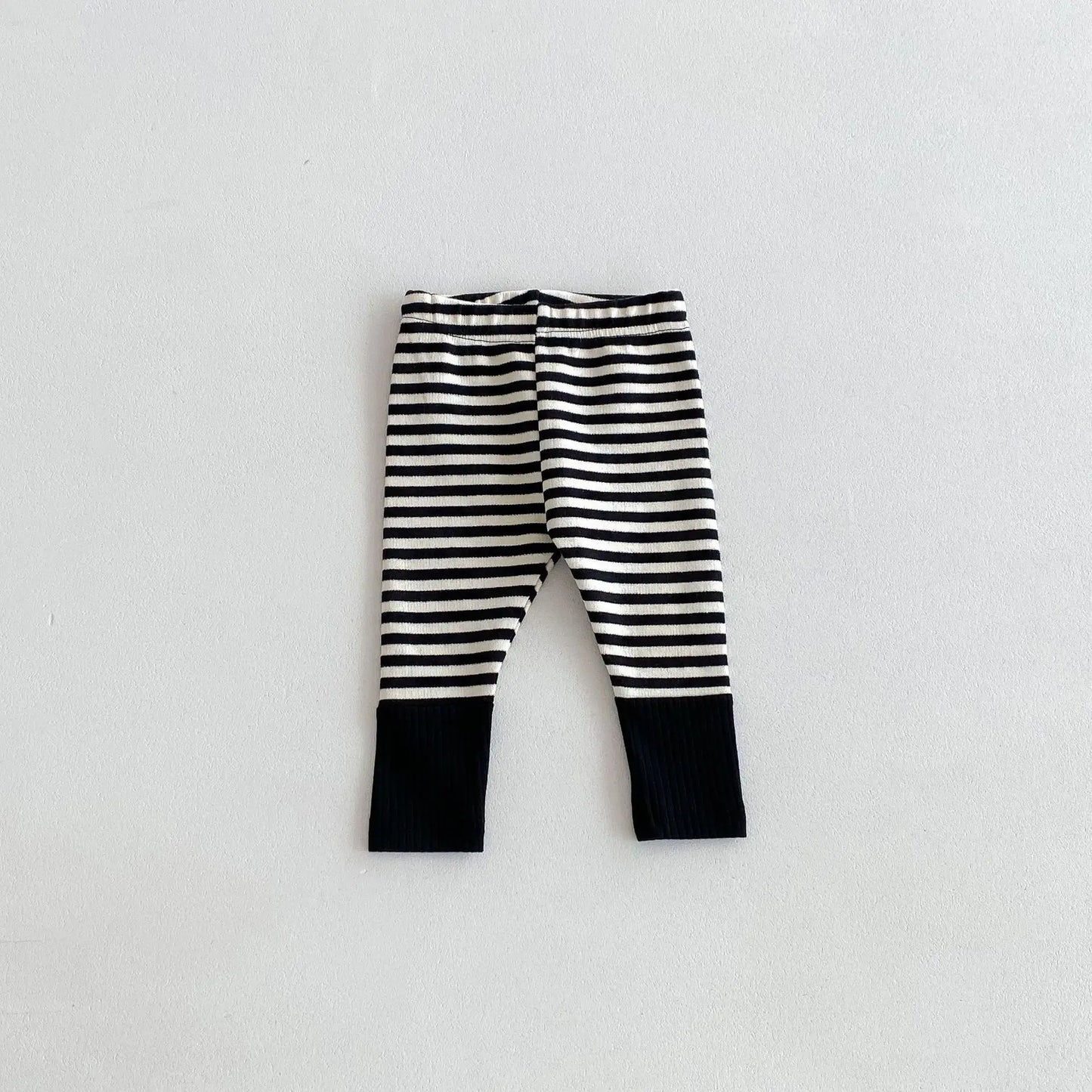 Baby Leggings Cotton Girls Striped Patchwork Leggings Infant Stretch Pants