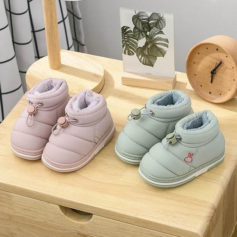 Kids Shoes Winter Baby Girls Snow Boots Keep Warm Cotton Shoes Children  Indoor Thicken Loafers