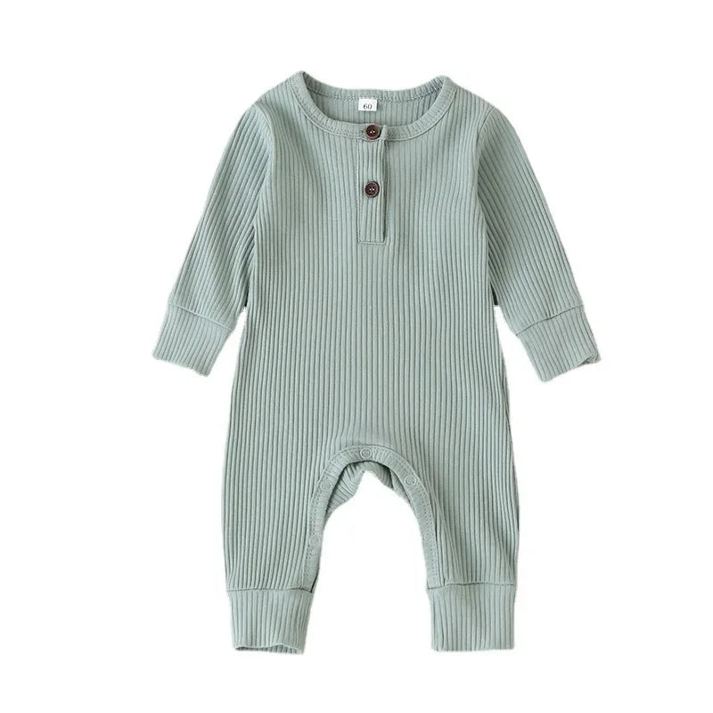 Baby Boys Girls Romper Playsuit Overalls Cotton Long Sleeve Baby Jumpsuit