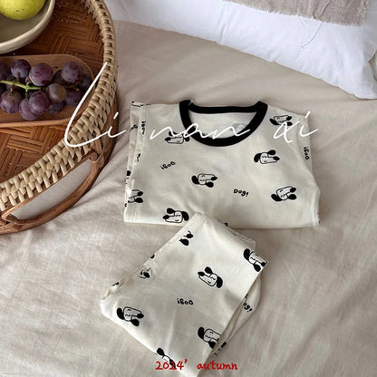 Girls Warm Outfit Pajamas Sets 2 To 6 Years Boys Sleepwear And Pants