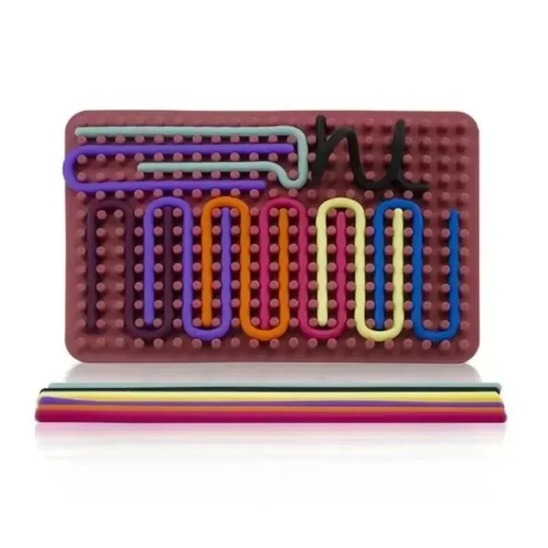 Sensory Activity Board Fidget Toy Silicone 2 in1 Double-Sided Design for Idea ADHD Stress Relief Toy