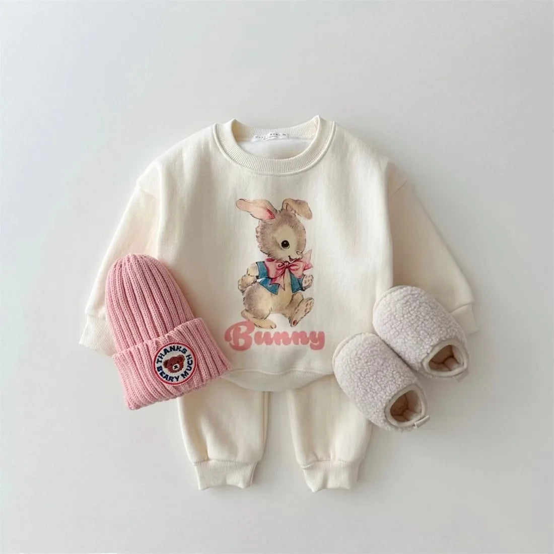 Boy Girl Baby Cartoon Long Sleeve Tops+Casual Pants 2pcs Sweatshirt Set