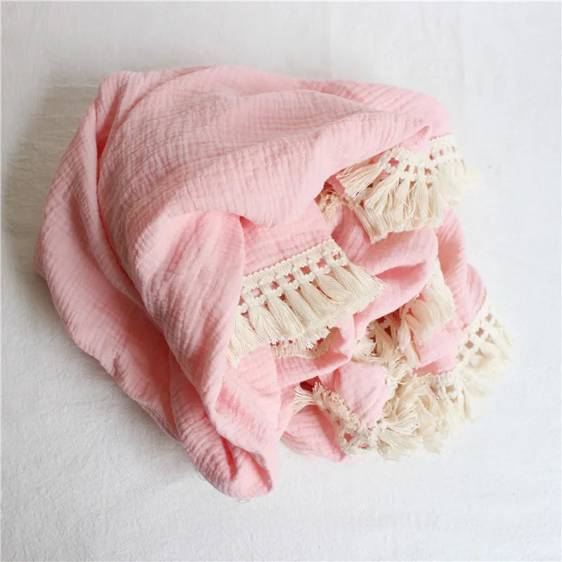 100% Cotton Baby Blankets Newborn for Boys Girls Muslin Swaddle Blankets Flower Print Bedding Quilt Swaddle